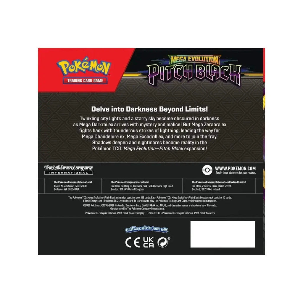 Pitch Black, Booster Box 36 packs — doos achterkant