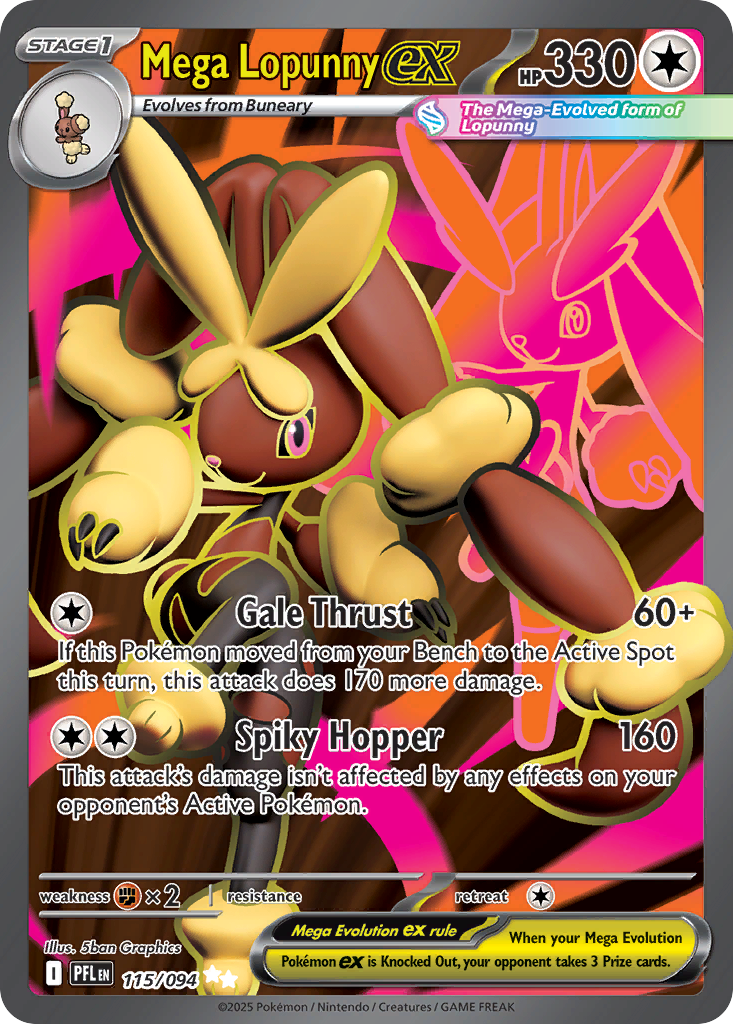 Mega Lopunny ex — Phantasmal Flames #115