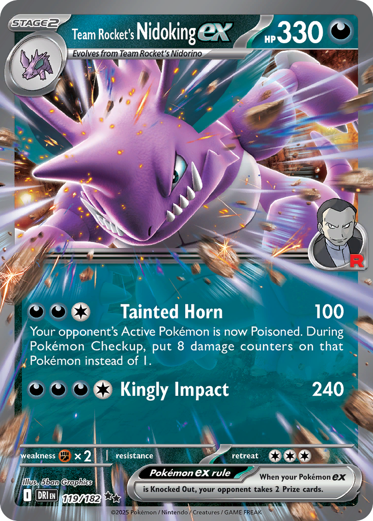 Team Rocket's Nidoking ex — Destined Rivals #119