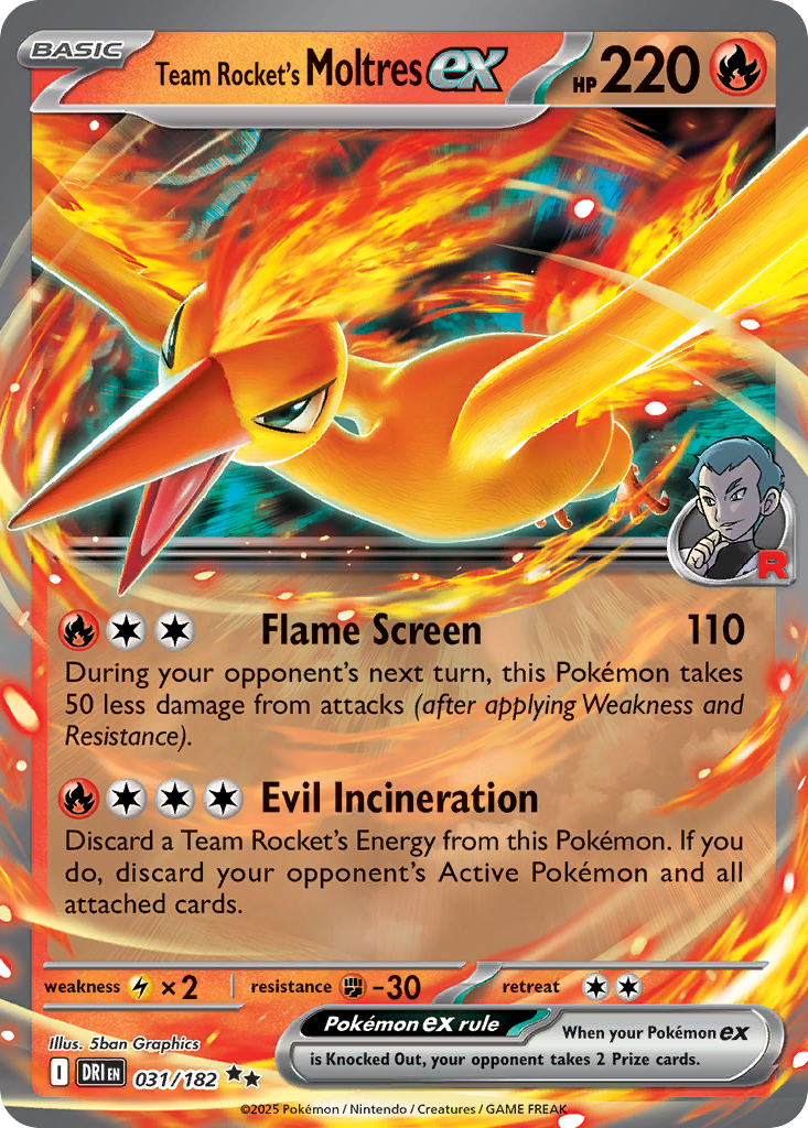 Team Rocket's Moltres ex — Destined Rivals #031