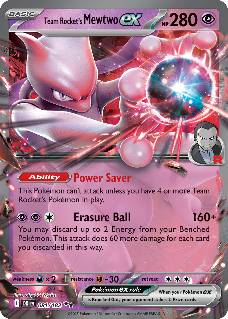 Team Rocket's Mewtwo ex — Destined Rivals #081
