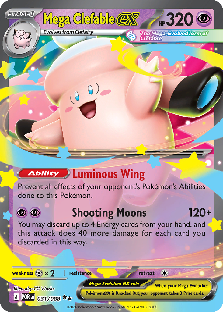 Mega Clefable ex — Perfect Order #031