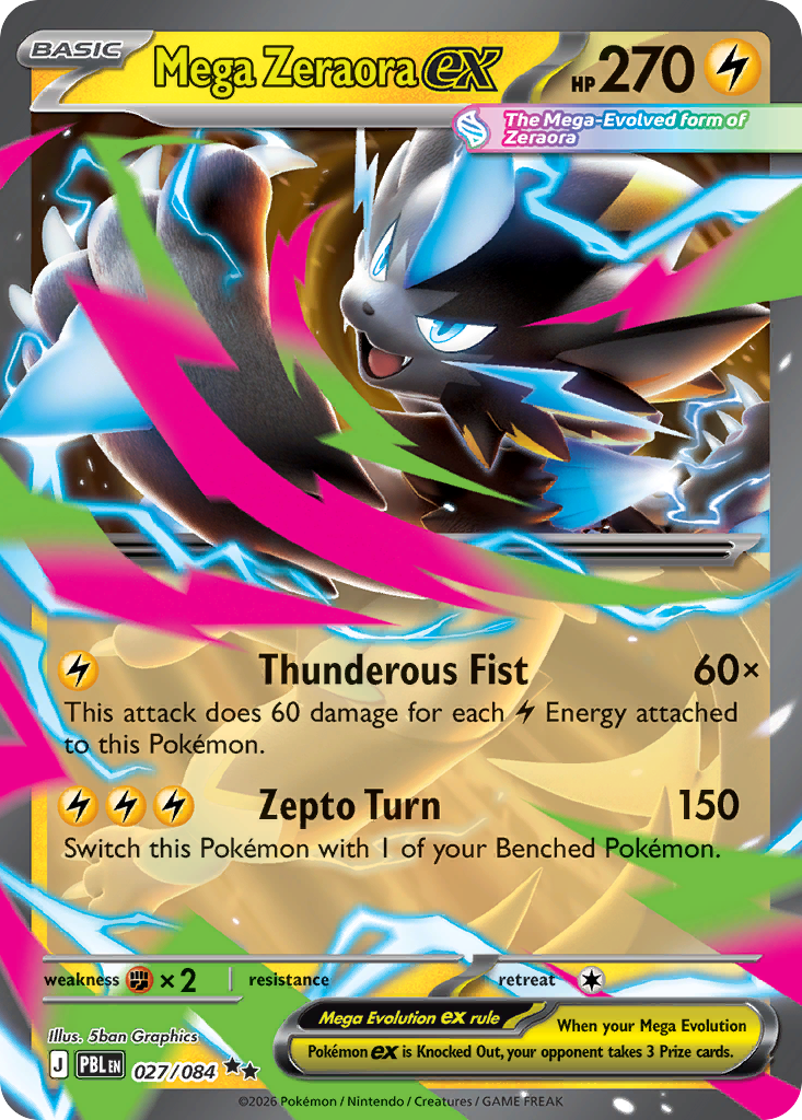 Mega Zeraora ex — Pitch Black #027