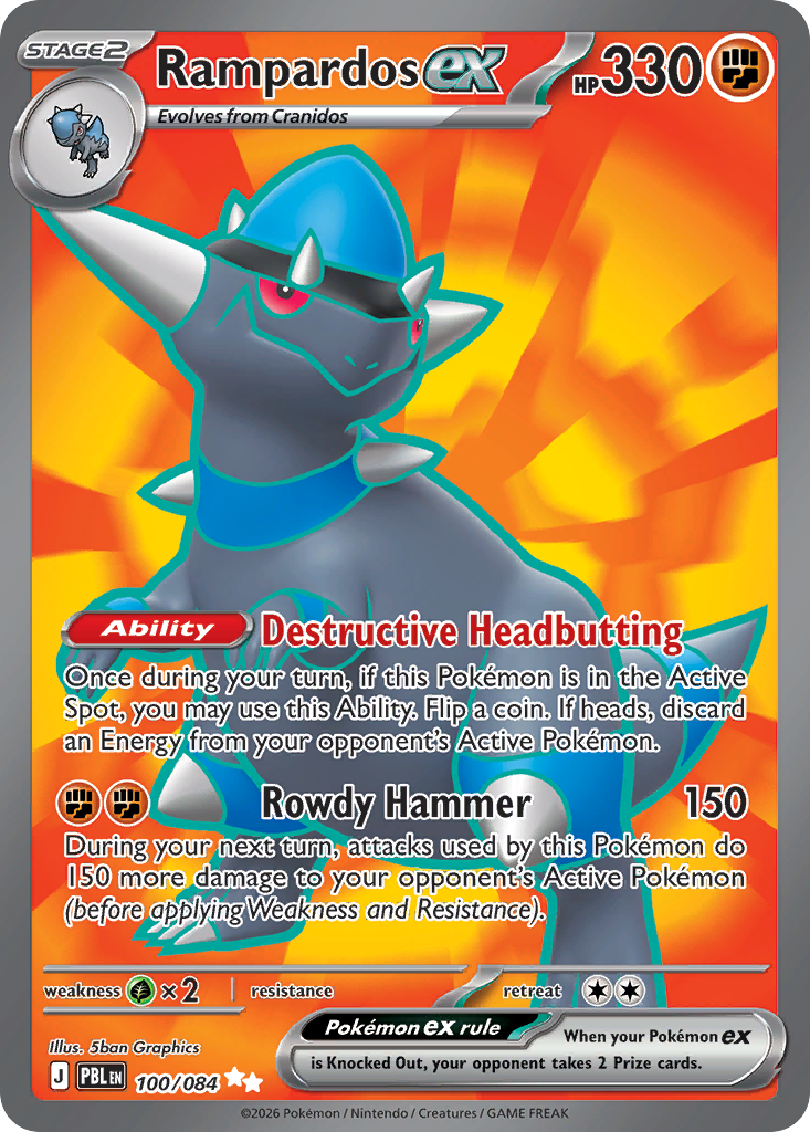 Rampardos ex — Pitch Black #100