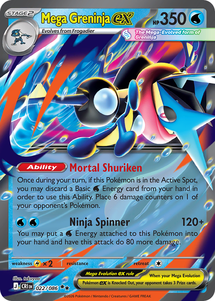 Mega Greninja ex — Chaos Rising #022