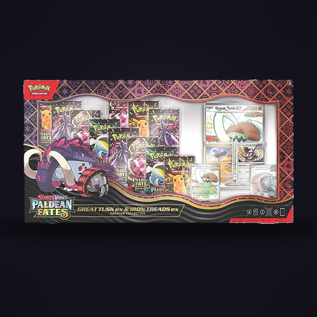 Pokemon TCG Scarlet & Violet: Paldean Fates - Great Tusk ex & Iron Treads ex Premium Collection